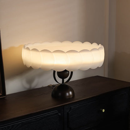 Contemporary Retro Rubber Wood Iron Acrylic Pellucid Round LED Semi-Flush Mount Ceiling Light For Bedroom