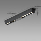 Modern Minimalist Aluminum Rectangular Strip LED Spotlight Flush Mount Ceiling Light For Hallway