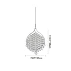 Modern Luxury Hardware Crystal Beads Fishtail LED Pendant Light For Bedside