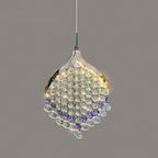 Modern Luxury Hardware Crystal Beads Fishtail LED Pendant Light For Bedside