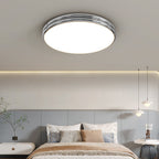 Modern Minimalist Iron Acrylic Round Two-Tier LED Flush Mount Ceiling Light For Bedroom