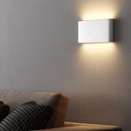 Modern Minimalist Aluminum Square Rectangular LED Wall Sconce Lamp For Bedside