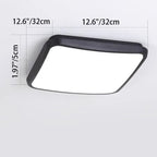 Modern Minimalist Waterproof Aluminum Alloy Pc Round Square LED Flush Mount Ceiling Light for Outdoor Patio