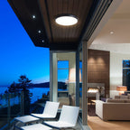 Modern Minimalist Waterproof Aluminum Alloy Pc Round Square LED Flush Mount Ceiling Light for Outdoor Patio