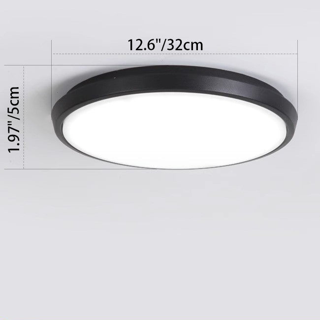 Modern Minimalist Waterproof Aluminum Alloy Pc Round Square LED Flush Mount Ceiling Light for Outdoor Patio
