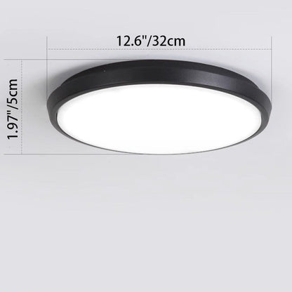 Modern Minimalist Waterproof Aluminum Alloy Pc Round Square LED Flush Mount Ceiling Light for Outdoor Patio