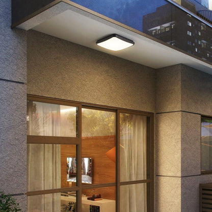 Modern Minimalist Waterproof Aluminum Alloy Pc Round Square LED Flush Mount Ceiling Light for Outdoor Patio