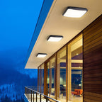Modern Minimalist Waterproof Aluminum Alloy Pc Round Square LED Flush Mount Ceiling Light for Outdoor Patio