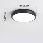 Modern Minimalist Waterproof Aluminum Alloy Pc Round Square LED Flush Mount Ceiling Light for Outdoor Patio