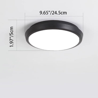 Modern Minimalist Waterproof Aluminum Alloy Pc Round Square LED Flush Mount Ceiling Light for Outdoor Patio
