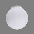 Contemporary Nordic Iron Resin Moon Ball 1-Light Semi-Flush Mount Ceiling Light For Hallway Lumendat
