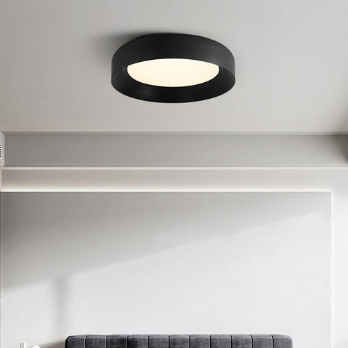 Modern Minimalist Round Iron Acrylic LED Flush Mount Ceiling Light For Bedroom