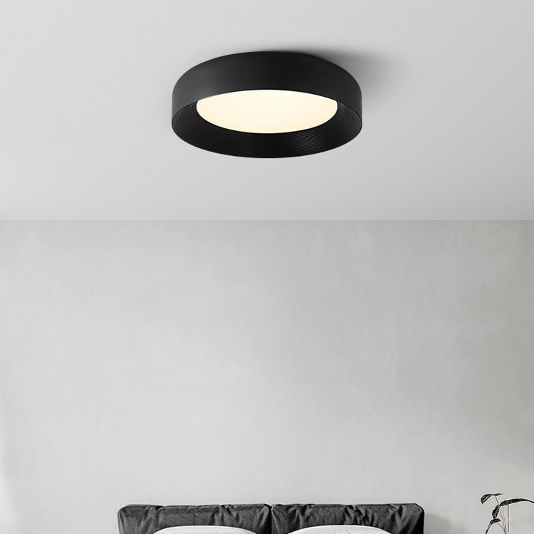 Modern Minimalist Round Iron Acrylic LED Flush Mount Ceiling Light For Bedroom