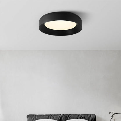 Modern Minimalist Round Iron Acrylic LED Flush Mount Ceiling Light For Bedroom