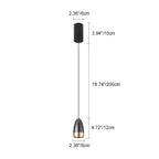 Contemporary Scandinavian Aluminum Liftable Elliptical Bullet LED Pendant Light For Bedside