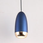 Contemporary Scandinavian Aluminum Liftable Elliptical Bullet LED Pendant Light For Bedside
