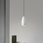 Contemporary Scandinavian Aluminum Liftable Elliptical Bullet LED Pendant Light For Bedside