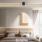 Modern Simplicity Rotatable Aluminum Round Downlight LED Semi-flush Mount Ceiling Light for Living Room BulbSquare