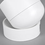 Contemporary Scandinavian Rotatable Aluminum Round Spotlight LED Semi-flush Mount Ceiling Light for Living Room BulbSquare