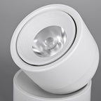 Contemporary Scandinavian Rotatable Aluminum Round Spotlight LED Semi-flush Mount Ceiling Light for Living Room BulbSquare