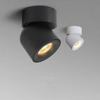 Modern Simplicity Rotatable Aluminum Round Downlight LED Semi-flush Mount Ceiling Light for Living Room BulbSquare