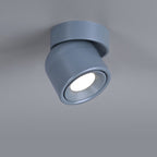 Contemporary Scandinavian Rotatable Aluminum Round Spotlight LED Semi-flush Mount Ceiling Light for Living Room BulbSquare
