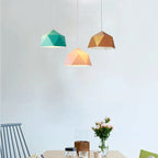 Contemporary Scandinavian Iron Geometric Polygon Rhombus 1-light Pendant Light for Dining Room BulbSquare