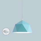 Contemporary Scandinavian Iron Geometric Polygon Rhombus 1-light Pendant Light for Dining Room BulbSquare