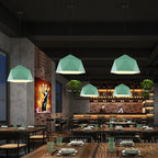 Contemporary Scandinavian Iron Geometric Polygon Rhombus 1-light Pendant Light for Dining Room BulbSquare