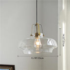 Modern Transitional Metal Glass Round 1-light Pendant Light for Dining Room
