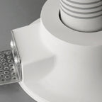 Modern Minimalist Round Square Plaster Embedded Spotlight 1-light Flush Mount Ceiling Light for Living Room BulbSquare