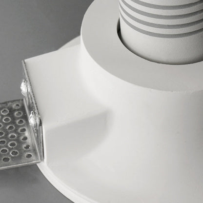 Modern Minimalist Round Square Plaster Embedded Spotlight 1-light Flush Mount Ceiling Light for Living Room