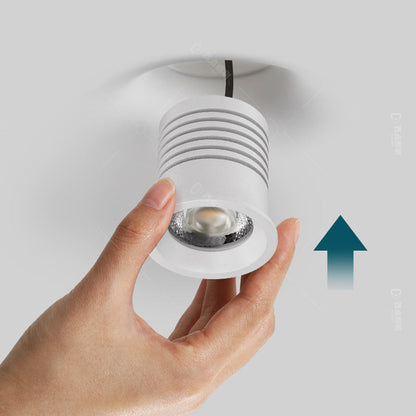 Modern Minimalist Round Square Plaster Embedded Spotlight 1-light Flush Mount Ceiling Light for Living Room