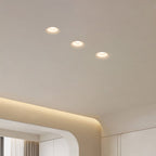 Modern Minimalist Round Square Plaster Embedded Spotlight 1-light Flush Mount Ceiling Light for Living Room BulbSquare