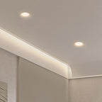 Modern Minimalist Round Square Plaster Embedded Spotlight 1-light Flush Mount Ceiling Light for Living Room BulbSquare