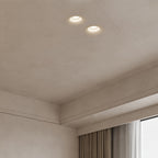 Modern Minimalist Round Square Plaster Embedded Spotlight 1-light Flush Mount Ceiling Light for Living Room BulbSquare