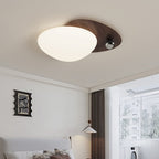 Contemporary Creative Iron Acrylic Resin Cobblestone Ball LED Flush Mount Ceiling Light For Bedroom