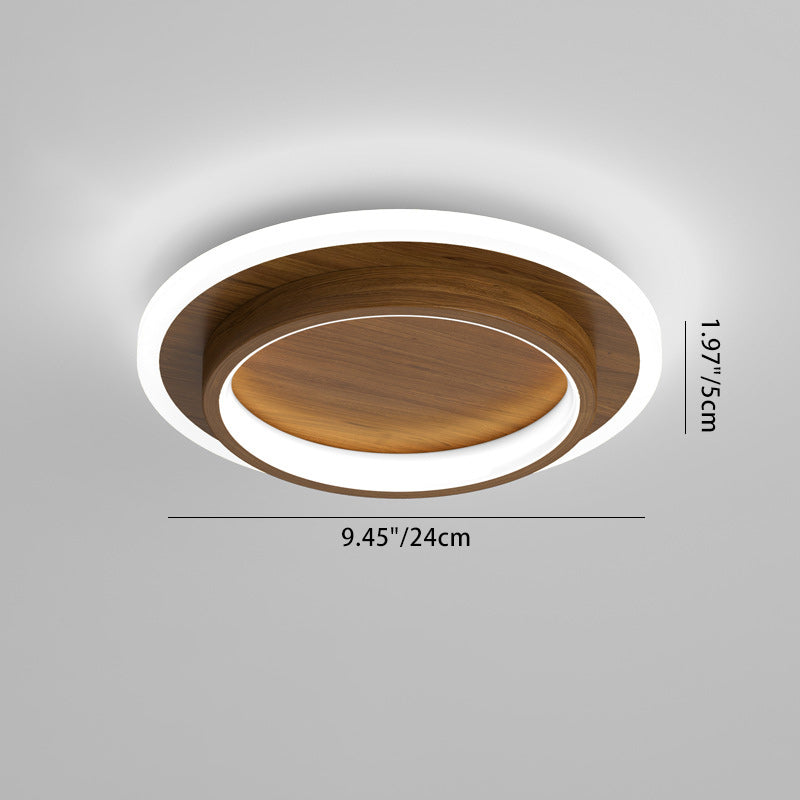 Contemporary Scandinavian Iron Acrylic Round Square LED Flush Mount Ceiling Light For Hallway Lumendat