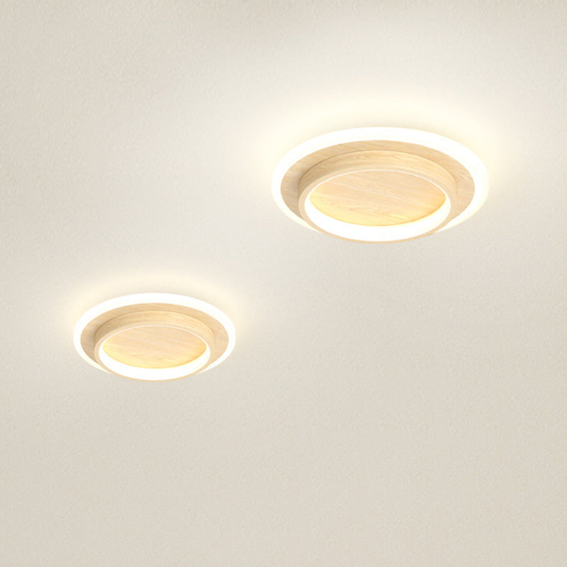 Contemporary Scandinavian Iron Acrylic Round Square LED Flush Mount Ceiling Light For Hallway Lumendat