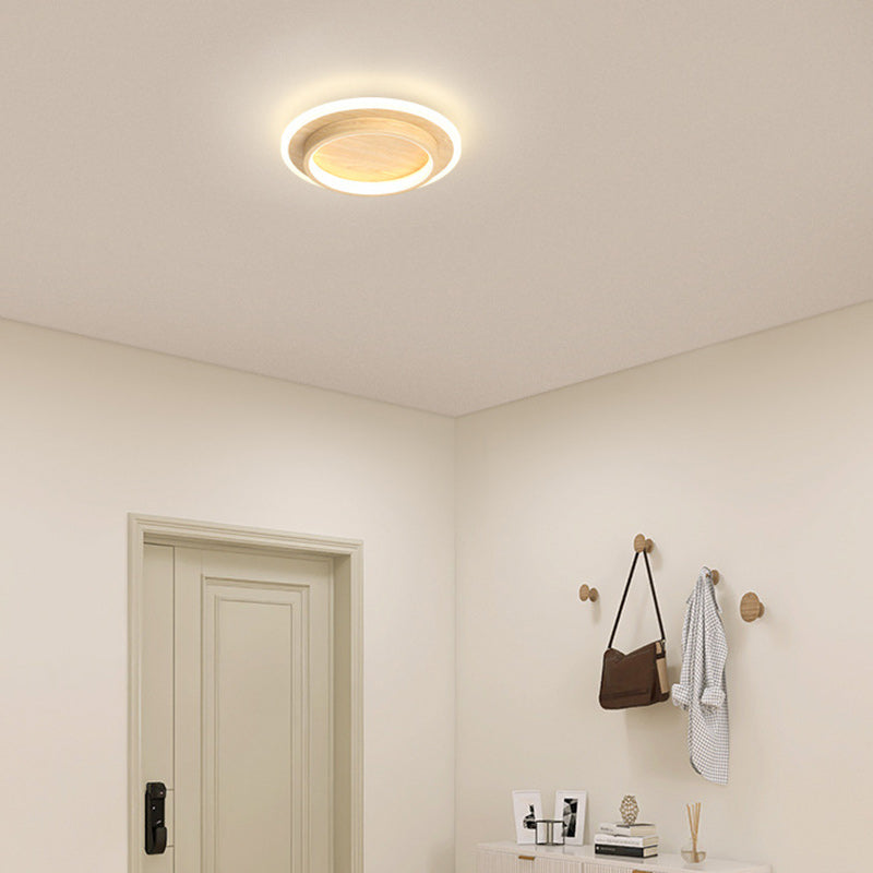 Contemporary Scandinavian Iron Acrylic Round Square LED Flush Mount Ceiling Light For Hallway Lumendat