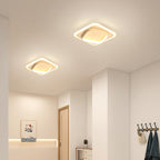 Contemporary Scandinavian Iron Acrylic Round Square LED Flush Mount Ceiling Light For Hallway Lumendat