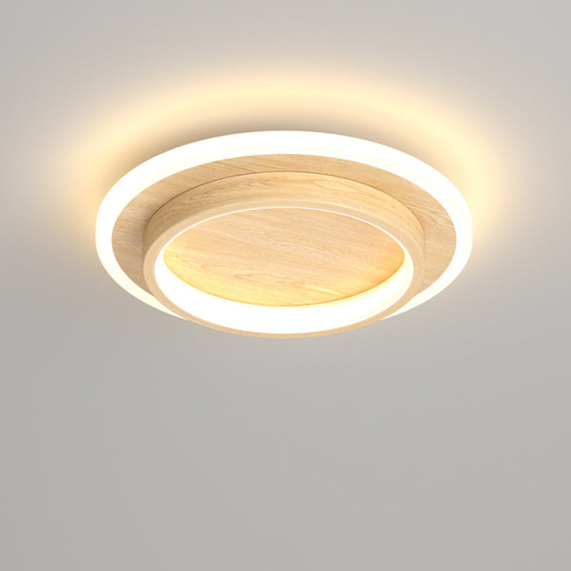 Contemporary Scandinavian Iron Acrylic Round Square LED Flush Mount Ceiling Light For Hallway Lumendat