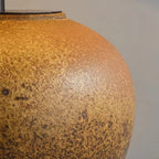 Traditional Japanese Fabric Ceramic Pot Conic 1-Light Table Lamp For Bedside Lumendat