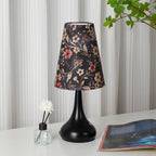 Traditional French Cylinder Floral Gourd Rechargeable Fabric Iron 1-Light Table Lamp Night Light For Bedside Lumendat