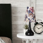 Traditional French Cylinder Floral Gourd Rechargeable Fabric Iron 1-Light Table Lamp Night Light For Bedside Lumendat
