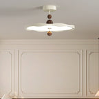 Traditional French Iron Aluminum Acrylic Round Wave LED Semi-Flush Mount Ceiling Light For Bedroom