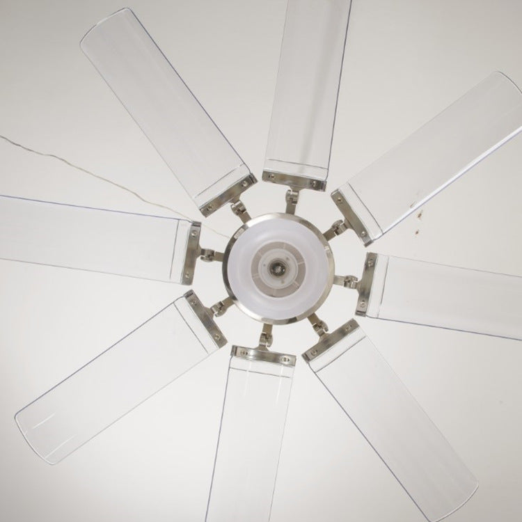 Traditional Vintage ABS Acrylic Metal Cone LED Downrods Ceiling Fan Light For Living Room