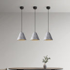 Contemporary Industrial Cement Trapezoidal Cone 1-Light Pendant Light For Dining Room