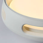 Contemporary Nordic Round Bladeless Pc Acrylic LED Semi-flush Mount Ceiling Fan Light for Bedroom BulbSquare