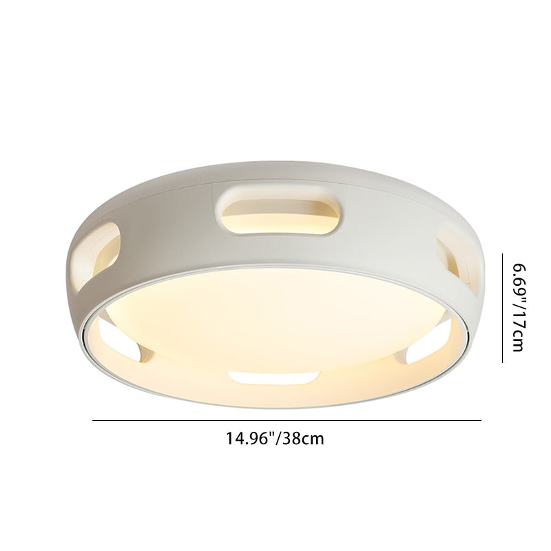 Contemporary Nordic Round Bladeless Pc Acrylic LED Semi-flush Mount Ceiling Fan Light for Bedroom BulbSquare